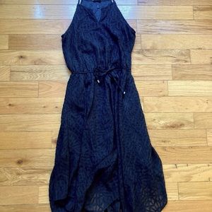 Flowing, Textured Beautiful Black Long Dress S